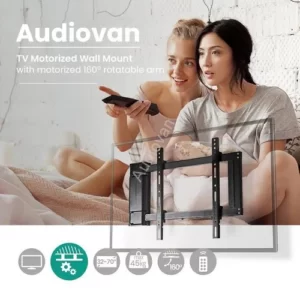 Audiovan TV Motorized Wall Mount 170 Degree Rotation