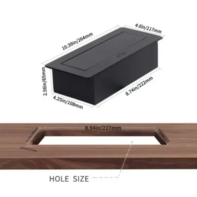 Audiovan Cable Cubby Floor Popup Box