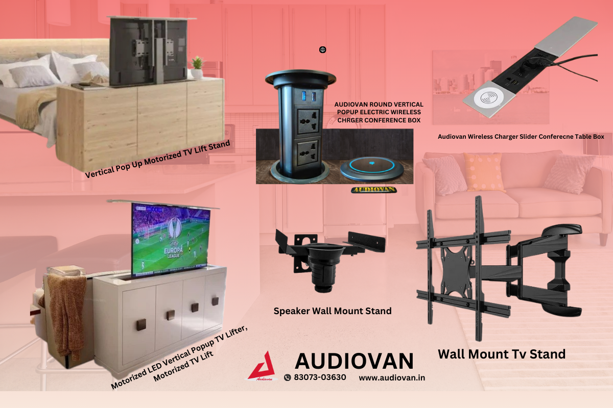 Immersive Viewing Experience: Audiovan LED TV 180 Degree Rotation Bracket for Up to 75 Inches