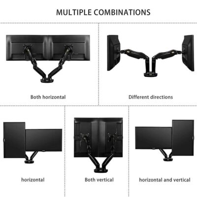 Audiovan Gas-Strut Dual Monitor Arm