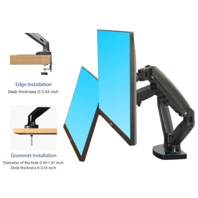 Audiovan Gas-Strut Dual Monitor Arm