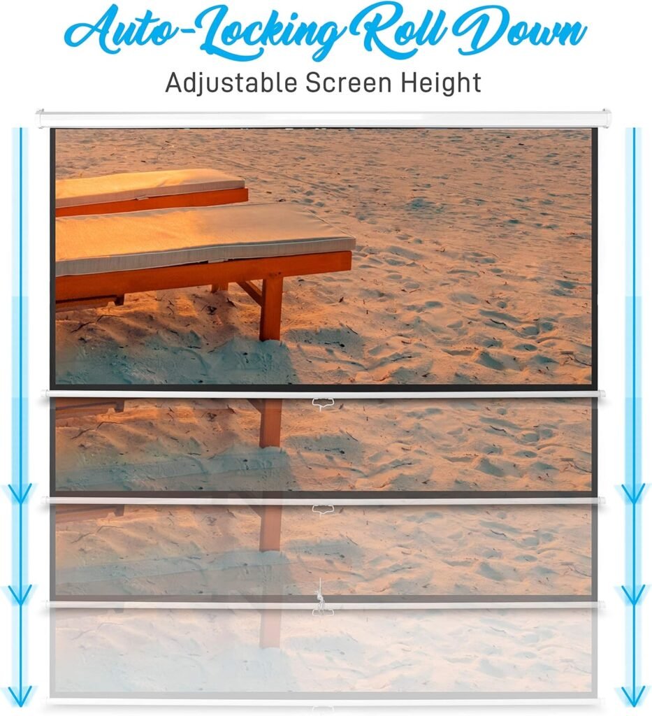 Audiovan Insta-Lock Projector Screens 4ft. x 6ft. -84